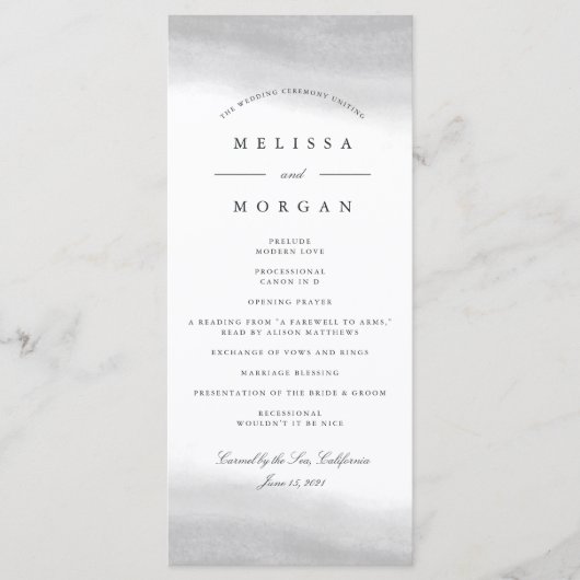 Nevel Huwelijksprogramma Programmakaart (Voorkant)