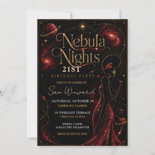 Nevel Nacht 21e Verjaardagsfeest Kaart
