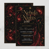Nevel Nacht 21e Verjaardagsfeest Kaart (Voorkant / Achterkant)