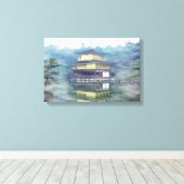 Nevel op het Gouden Paviljoen Canvas Afdruk (Insitu (Houten vloer))