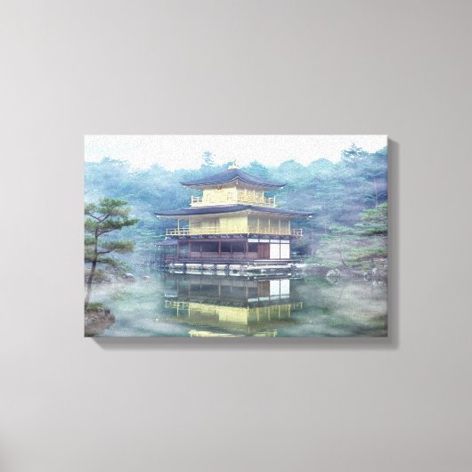 Nevel op het Gouden Paviljoen Canvas Afdruk (Voorkant)