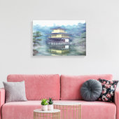 Nevel op het Gouden Paviljoen Canvas Afdruk (Insitu (Woonkamer))