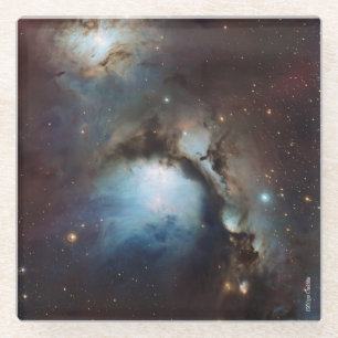 Nevel Orion Astronomie blauw bruin beige lucht ste Glazen Onderzetter