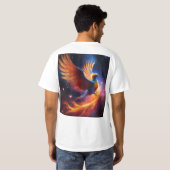 Nevel: Phoenix: een kosmische vogel van wervelende T-shirt (Achterkant volledig)