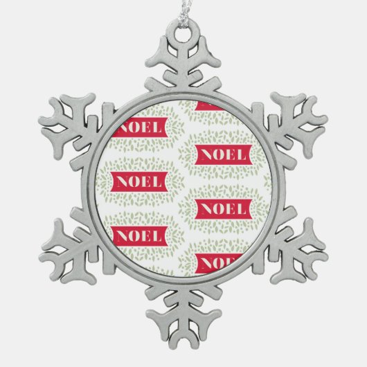 nevel tin sneeuwvlok ornament (Voorkant)