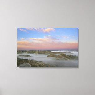 Nevel van de Little Missouri rivier hangt in de Canvas Afdruk