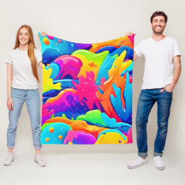 Nevel van Kleuren Fleece Deken