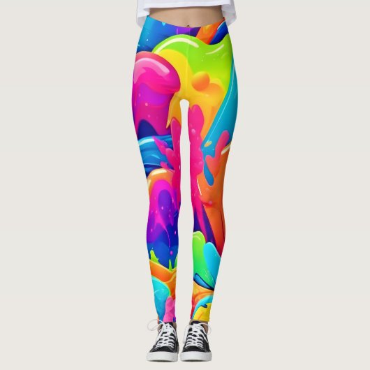 Nevel van Kleuren Leggings (Voorkant)