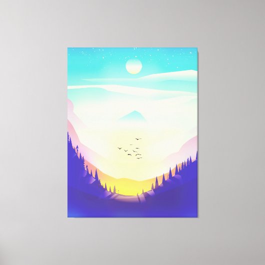 Nevelbergen Canvas Afdruk (Voorkant)