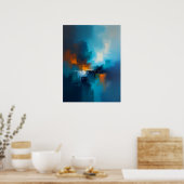Nevelblauw  poster (Keuken)