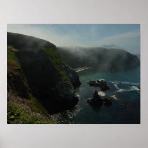 Nevelig Anacapa-eiland bij Channel Islands Poster