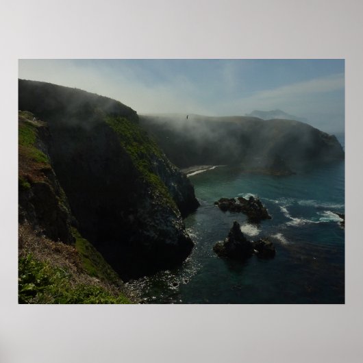 Nevelig Anacapa-eiland bij Channel Islands Poster (Voorkant)