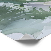 Nevelig bergbos in waterverf poster (Hoek)