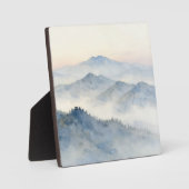 Nevelig berglandschap in waterverf fotoplaat (Voorkant)