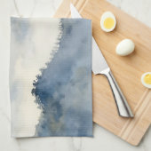 Nevelig bergwaterverf landschap theedoek (Quarter Fold)