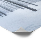 Nevelig bevroren winterbos poster (Hoek)