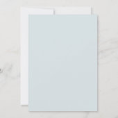 Nevelig blauwe etherische rozenrand bruiloft kaart (Achterkant)