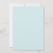 Nevelig blauwe etherische waterlelie frame bruilof kaart (Achterkant)