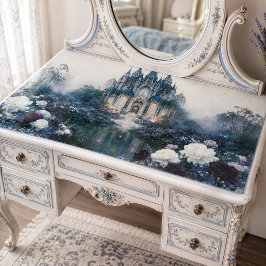 Nevelig Blauwe Kasteel Decoupage Tissuepapier