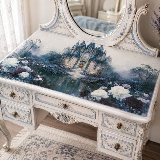 Nevelig Blauwe Kasteel Decoupage Tissuepapier