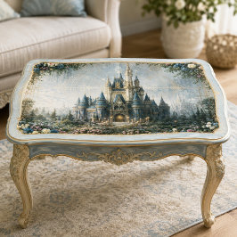 Nevelig Blauwe Kasteeltuin Decoupage Tissuepapier