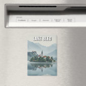 Nevelig Bled-meer Slovenië Magneet (Insitu (Vaatwasser))
