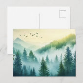 Nevelig bos briefkaart (Voorkant / Achterkant)