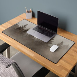 Nevelig bos, donker natuurthema bureaumat