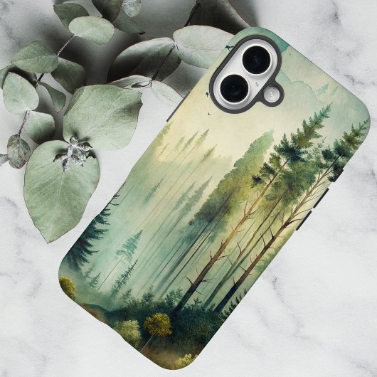 Nevelig Bos Evergroen Woud Case-Mate iPhone Case