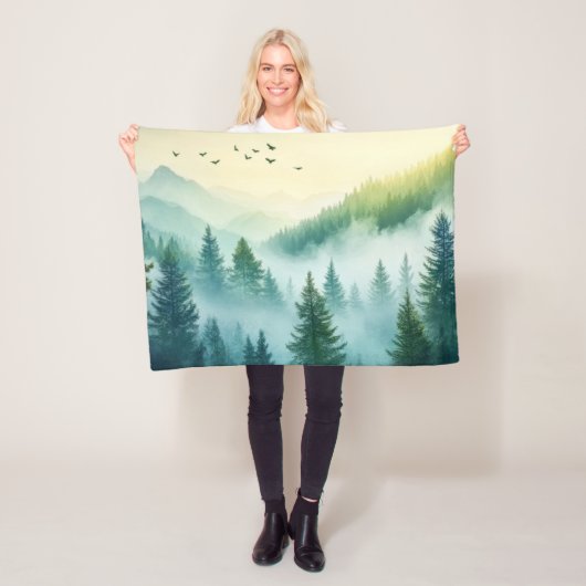 Nevelig bos fleece deken (In situ)