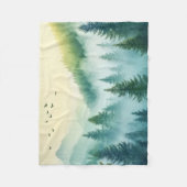 Nevelig bos fleece deken (Voorkant)