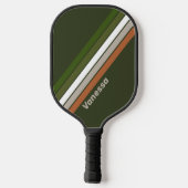 Nevelig bos gestreept met naam pickleball paddle (Achterkant)