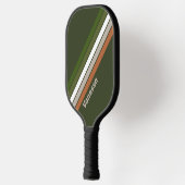 Nevelig bos gestreept met naam pickleball paddle (Links)
