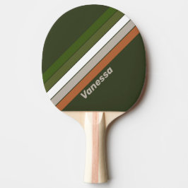Nevelig bos gestreept met naam tafeltennisbatje
