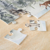 Nevelig bos | Houtland Wildernis Puzzel (Zijkant)