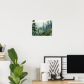 Nevelig Bos Landschaps Kunstprint Poster (Thuiskantoor)