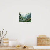Nevelig Bos Landschaps Kunstprint Poster (Keuken)