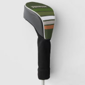 Nevelig bos over strepen met naam golfheadcover (Schuin)