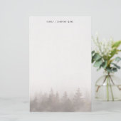 Nevelig bos Persoonlijk Briefpapier (Staand voorkant)