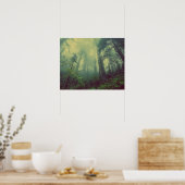 Nevelig bos poster (Keuken)
