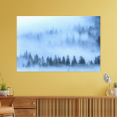 Nevelig boslandschap Yosemite Valley Canvas Afdruk (Insitu (Woonkamer))