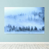 Nevelig boslandschap Yosemite Valley Canvas Afdruk (Insitu (Houten vloer))