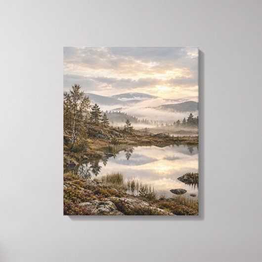 Nevelig Bospad Canvas Afdruk (Voorkant)