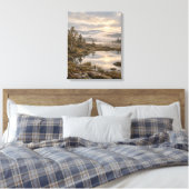 Nevelig Bospad Canvas Afdruk (Insitu (Slaapkamer))