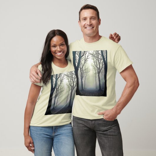 Nevelig Bospad: Griezellige Schoonheid T-shirt (Unisex)