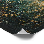 Nevelig Bospad Impasto Stijl Poster (Hoek)