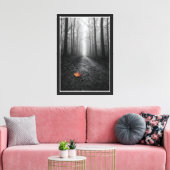 Nevelig Bospad Selectieve Kleur Canvas Afdruk (Insitu (Woonkamer))