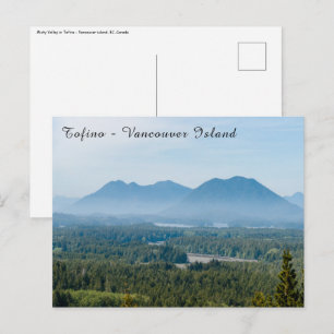 Nevelig dal in Tofino - Brits-Columbia, Canada Briefkaart