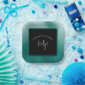 Nevelig groen papieren bord (Feest)