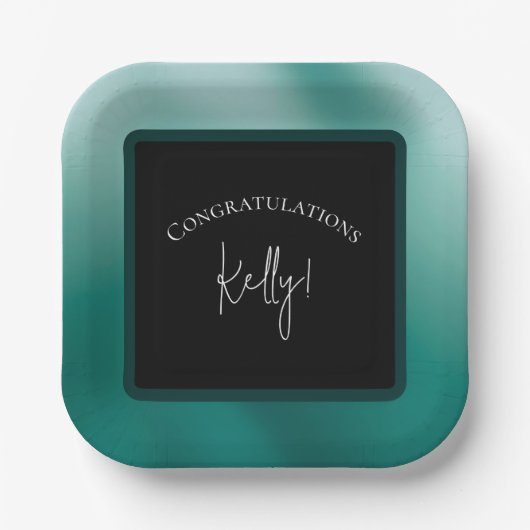 Nevelig groene papieren bord (Voorkant)